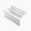 Kohler K-20202-LA-0 Underscore 60" Soaking Bathtub For Three Wall Alcove Installation With Left Drain And 68 Gallon Water Capacity 1 Kohler K-20202-LA-0 Underscore 60" Soaking Bathtub For Three Wall Alcove Installation With Left Drain And 68 Gallon Water Capacity -AF SUPPLY Sales Store kkalhgaslkgas