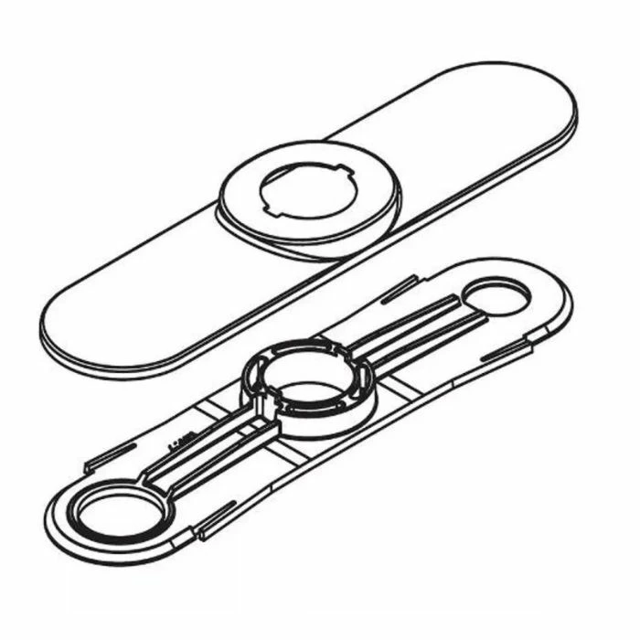 Moen 131383 Escutcheon Kit For Medora Single Handle High Arc Pull Down Kitchen Faucet In Chrome 4 Moen 131383 Escutcheon Kit For Medora Single Handle High Arc Pull Down Kitchen Faucet In Chrome - Image 2