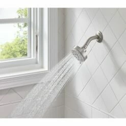 Moen 20090SRN 2.5 GPM Ignite™ Resist 3-3/4" D Spray Spot Wall Mounted Five Function Shower Head In Brushed Nickel 6 Moen 20090SRN 2.5 GPM Ignite™ Resist 3-3/4" D Spray Spot Wall Mounted Five Function Shower Head In Brushed Nickel -AF SUPPLY Sales Store moe20090srn 2