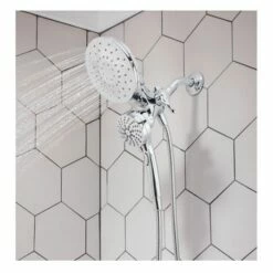 Moen 26010 Engage™ 1.75 GPM Wall Mounted Six Function Standard Shower Head With Hand Shower In Chrome -AF SUPPLY Sales Store moe26010 7