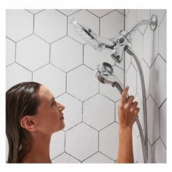 Moen 26010 Engage™ 1.75 GPM Wall Mounted Six Function Standard Shower Head With Hand Shower In Chrome -AF SUPPLY Sales Store moe26010 8