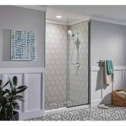 Moen 26010 Engage™ 1.75 GPM Wall Mounted Six Function Standard Shower Head With Hand Shower In Chrome -AF SUPPLY Sales Store moe26010 9