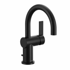 Moen 6221BL Cia One-Handle High Arc Bathroom Faucet In Matte Black