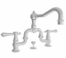 Newport Brass 1030B/26 Chesterfeild 9-1/3 Inch Double Handle Widespread Lavatory Bathroom Faucet With Metal Lever Handles In Polished Chrome