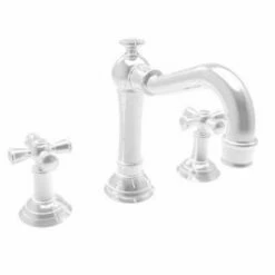 Newport Brass 2460/15 Jacobean Double Handle Widespread Bathroom Faucet With Metal Cross Handles In Polished Nickel