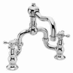 Newport Brass 930B/07 Chesterfield Double Handle Widespread Lavatory Faucet With Metal Cross Handles In English Bronze