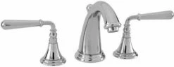 Newport Brass 1740/26 Bevelle Double Handle Widespread Lavatory Faucet With Metal Lever Handles In Polished Chrome