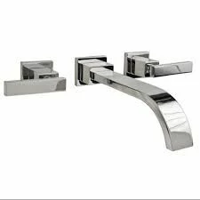 Newport Brass 3-2041/26 Secant Double Handle Wall Mounted Lavatory Faucet With Metal Lever Handles In Polished Chrome