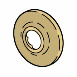 Brizo RP6025BB Shower Flange In Brilliance Brass