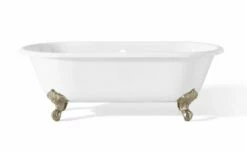 Cheviot 2111-WW-PN REGAL Cast Iron Bathtub With Continuous Rolled Rim