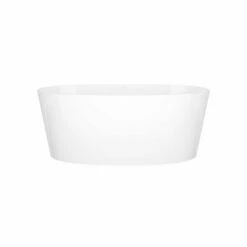 Rohl IOS-N-SW-NO Victoria +Albert Contemporary Dual Ended 60" X 32" IOS Freestanding Soaking Bathtub With No Overflow In White Englishcast Volcanic Limestone