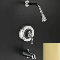 Kohler T6213-4-PB Flair Lever Rite-Temp Pressure-Balancing Bath & Shower Faucet Trim With Lever Handle In Vibrant Polished Brass
