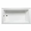 Americh TO6030ADATL-WH Turo ADA 60 Inch X 30 Inch Rectangular Alcove Left Hand Soaker Bathtub With An Integral Apron And Molded Tile Flange, White -AF SUPPLY Sales Store to6030tladaw 1