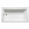 Americh TO6636TLA2-WH Turo 66 Inch X 36 Inch Rectangular Alcove Left Hand Airbath II Bathtub With An Integral Apron And Molded Tile Flange In White -AF SUPPLY Sales Store to6636tla2w 1
