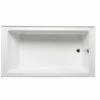 Americh TO7236TR-WH Turo 72 Inch X 36 Inch Rectangular Alcove Right Hand Soaker Bathtub With An Integral Apron And Molded Tile Flange In White 1 Americh TO7236TR-WH Turo 72 Inch X 36 Inch Rectangular Alcove Right Hand Soaker Bathtub With An Integral Apron And Molded Tile Flange In White -AF SUPPLY Sales Store to7236trwh 1 2