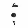 American Standard TU105502.243 Studio S 2.5 Gpm/9.5 L/min Tub And Shower Trim Kit With Rain Showerhead, Double Ceramic Pressure Balance Cartridge With Lever Handle In Matte Black -AF SUPPLY Sales Store tu105502243