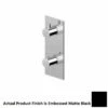 Zucchetti ZT28646.1900N1 Pan 5 GPM & 2 GPM 1/2'' Built-In Thermostatic Shower Mixer And 2/3 Way Diverter With Water On/off Function In Embossed Matte Black (Rough-In Sold Separately) 2 Zucchetti ZT28646.1900N1 Pan 5 GPM & 2 GPM 1/2'' Built-In Thermostatic Shower Mixer And 2/3 Way Diverter With Water On/off Function In Embossed Matte Black (Rough-In Sold Separately) -AF SUPPLY Sales Store zt286461900n1